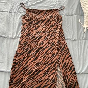 Cheetah print dress W/ slit